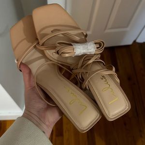 Nude strappy sandals